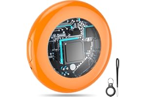 TUKIO Air Tag Tracker Bluetooth Item Finder, Compatible with Apple Find My APP (iOS Only), 100dB Beep Smart Tag, Replaceable Battery, Item Finder and Locator for Keys/Luggage/Bags/Wallets etc., Orange