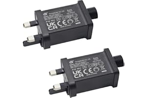 GENERIC BEISHIDA 12V 1500mA Class 2 Power Supply Adapter,IP44 LED Transformer Replacement for String Light/Inflatable Device/Holiday Christmas Lights, 2pack