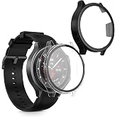 kwmobile Case Compatible with OnePlus Watch 2 / OPPO Watch X Case &ndash; 2 x Full Tempered Glass Screen Protector &ndash; Ultra-Thin and