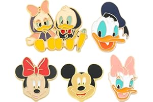 WOPIN 5 neue Cartoon Disney Brosche Set, niedliche Anstecknadeln, Mickey Mouse, Donald Duck, Minnie Minnie Set, Knopf verziert Brosche