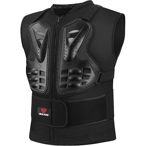 WOSAWE Adulti Gilet Protettivo da Moto, Traspirante Flessibile Torace e Schiena Protector per Riding Skating Scooter Sci S