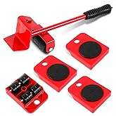 SPOTVIEW Furniture Lifter/Shifter Tool - 4 Pcs 3.9"x3.15" Slides Kit, Move Roller Tools Max Up for 150KG/331LBS, 360 Degree R