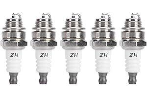 TeamSky 5Pcs L7T Spark Plugs for 33cc-49cc Trimmer & Blower – Reliable Ignition Replacement for BM6A, BPMR7A, RCJ6Y, RCJ7Y, WSR5F Engines