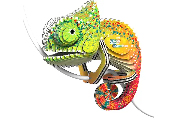 EUGY 075 Camaleón. Eco-Friendly 3D Paper Puzzle