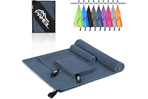 Pameil Mikrofaser Handtuch 3er Set (160x80cm Groß Badetuch +2 Stück 80x40cm Klein Handtuch), Reisehandtuch Schnelltrocknend Microfaser Handtücher für Fitness Sauna