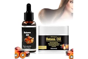 CRZYPLEA 60ml Bio Batana Öl Für Haarwachstum und 100g Natürliches Batana Haarmaske Batanaöl Hair Growth Oil Haarmaske für Hydratisierung und Reparatur, Repariert Beschädigtes Haar für Männer Frauen