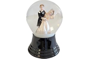 VIENNA SNOWGLOBE Schneekugel Echtglaskugel - Fast wie echter Schnee Motiv: Brautpaar, Hochzeitspaar, 8 cm