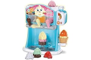 LeapFrog Count & Swirl Ice Cream Maker, Interactive Roleplay Toy with 12 Play Pieces, Pretend Play Kitchen Toy Teaches Colours & Flavours, Toddler Toy for 2, 3, 4+ Years, English Version