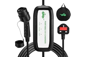 FNRIDS EV Charger Type 2 10M, 3 Pin EV Charger 3.3KW 13A, Electric Car Charger with LED Indicators, IP65 Waterproof EV Charging Cable with Cable Bag for IEC 62196-2 EVs and PHEVs