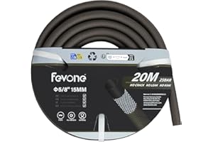 Fevone Manguera de jardín de 20 m, 5/8 pulgadas (15 mm), tubos de manguera para jardín, 3ly, 25 bar, muy resistente, portátil, exterior, compresor de manguera, flexible, resistente, con protección