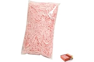 CZFDCK Pink Shredded Tissue Paper,Shredded Tissue Paper Shredded Paper for Hampers 100g Champagne Packaging Filler, Dust-Free Shredded Paper for Hampers and Gift Box Stuffing