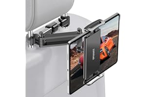 Zommuei Tablet Halterung Auto, Tablethalterungen Auto - Ausziehbare KFZ Kopfstützenhalterung Tablet Halter Kopfstütze für iPad iPhone/Samsung Tab/Kindle Fire HD/Nintendo Switch usw. 4,4-14 Zoll Geräte