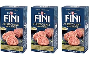 CAIYA 3X Fini Cotechino Precotto 100% Italiano Senza Glutine (Gluten Free) 500g