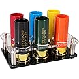 HUNTPRO 12 Gauge Shotgun Shell Shot Glass Set of 6 Shot Glasses with Acrylic Tray Holder Gift Box Blessing Cards, Cool Novelty Funny Gift Set Bar Party Decoration for Men Hunter Shooter