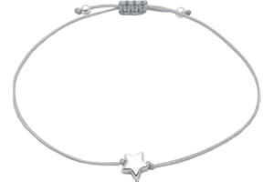 Selfmade Jewelry Armband Damen Stern Größenverstellbares Makramee Armkettchen mit Sternchen Handmade Inkl. Geschenk-Verpackung