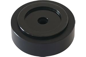 Dynavox Pieds pour appareils HiFi, Blister de 4 pièces en Aluminium anodisé et étouffoirs Gomme, Coloris Noir
