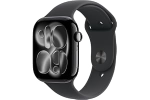 Apple Watch Series 11 GPS 46mm Jet Black Aluminium Case with Black Sport Band - M/L