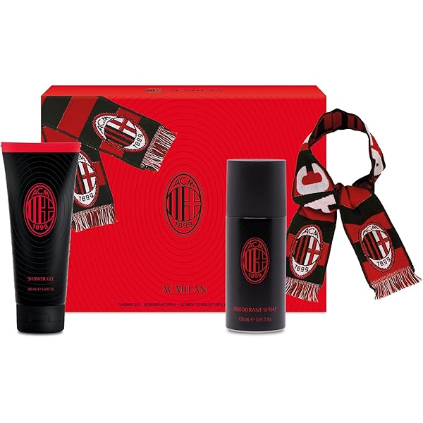 Docciaschiuma Pallone Regalo DIAMOND INTERNATIONAL MILAN | Regalo Uomo Profumo + Docciaschiuma + Pallone AC Milan Profumi Uomo Di Marca Offerte