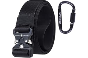 GRULLIN Ceinture Tactique Molle Rigger Belt Homme Ceinture Nylon Web Bande Réglable Sangle Militaire Quick Release Métaux Boucle Lourds Ceinturon