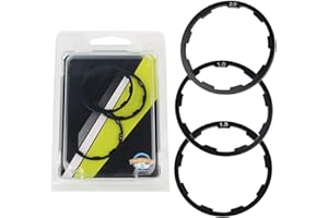 VBESTLIFE Vbest life 3 Piezas Espaciador de Cubo de Volante de Bicicleta, 1 mm + 1,5 mm + 2 mm Accesorio de Junta de arandela de Eje de Soporte Inferior de Bicicleta para Bicicleta DIY y actualización