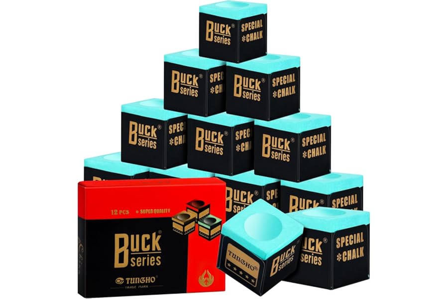 TRIITECH Snooker Chalk,Green Pool Cue Chalk Billiard Chalk 12 Cubes for Snooker Cue Tip