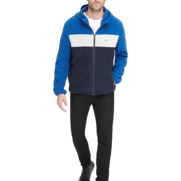 Tommy hilfiger men's hooded performance fleece jacket Clearance