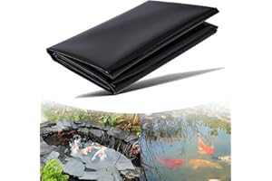 Dtyubfg Teichfolie,Gartenteich Teichplane,Große Fischteichfolie,Schwarze Folie Garten,Teichfolie 3x2m,Baufolie Extra Stark,für Fischteiche,Brunnen,Wassergarten und Wasserfall - 5X5.5m