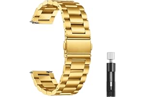 XIRUVE Bracelet de Montre Acier Inoxydable Libération Rapide Homme Femme 14-24mm