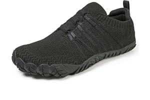 DAZFE Barfußschuhe Damen Herren Breite Barfuss Schuhe Laufschuhe Zero-Drop Sohlen Zehenschuhe Traillaufschuhe Leichte Atmungsaktiv Fitnessschuhe Komfort rutschfest Straßenlaufschuhe Unisex 36-46EU