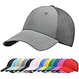 Baynetin Baseball Cap, Unisex Breathable Solid Color Mesh Back Adjustable Snapback Closure Anti UV Sun Protection Hat