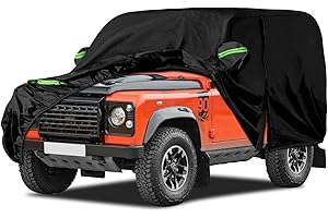 KISTRBA Bâche de voiture, imperméable, pour Land Rover Defender 90, 1990-2016, pour l'extérieur, l'hiver, l'été, le soleil, la neige, la pluie, la poussière
