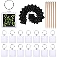TUPARKA 38 Pcs Scratch Art Key Chain Set Scratch Rainbow Papers Rainbow Key Ring for Party Bag Fillers and Craft Supplies