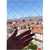 Balkon Filesi 2,5X8 Metre Kuş Filesi G&uuml;vercin &Ouml;nleme Ağı