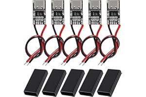 AITRIP 5PCS Type-C PD3.0 QC Trigger Board USB-C PD 9V 12V 15V 20V 5A Adjustable Voltage Fast Charge Power Trigger Module USB-C Female Input with QC Trigger Housing
