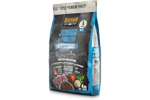BELCANDO Junior GF Poultry [4 kg] | Nourriture sèche sans céréales pour Jeunes Chiens | Aliment Complet pour Chiens à partir de 4 Mois
