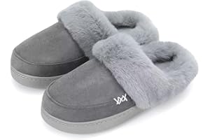 NineCiFun Damen Herren Winter Hausschuhe Warme Flauschige Plüsch Pantoffeln rutschfest Outdoor/Indoor Flache hüttenschuhe