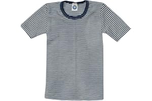 Cosilana, dziecięca podkoszulka/koszulka, 70% wełna i 30% jedwab, Garbowany morski/naturalny, 104 cm