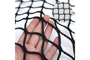 Kamanan Filet de Securite pour Enfant, Filet Noir Sécurité Escalier, Filet Securite Balcon, Filet Chat Balcon, Protection Filet Escalier Chien, Filet de Sécurité Enfant Noir (1x3 m)