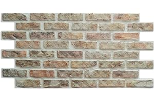 Decoresin Pannello Finto Mattone Ricostruito in Polistirolo Resinato (Borgo Antico)