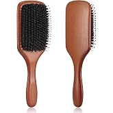 BESTOOL Boar Bristle Hair Brush with Nylon Pin, One of the Best Hair Brushes for Women, Men or Kids, Long Thick Curly Hair (P