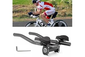 BANGMINDA Manubrio per Bici Manubrio TT Manubrio per Bici in Lega di Alluminio Barra Triathlon Relaxlation Estensore Bracciolo Regolabile per Bici da Strada e Mountain Bike