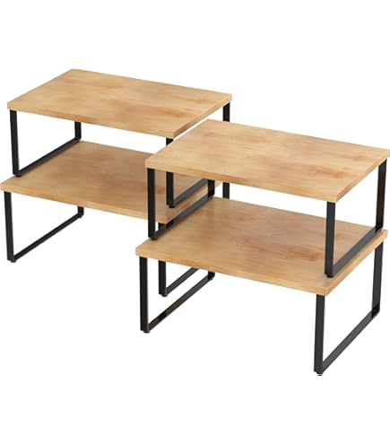 Organizzatore Da Cucina Impilabile SHBaizoy - Metallico Con Base Antiscivolo - Per Dispensa E Bagno - Foto 11