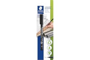 STAEDTLER 313-9 BKDA Lumocolor uniwersalny sztyft S końcówka około 0,4 mm, permanentny, 1 szt. w blistrze, czarny