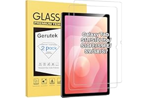 Gerutek Screen Protector for Samsung Galaxy Tab S11/S10 Lite/S10 FE, Galaxy Tab S9 FE/Tab S9/ S8/S7 Ultra Clear, Anti Scratch Tempered Glass Screen Film Guard