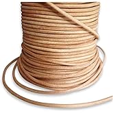 AURORIS 5m Lederband Rund 4mm - Natur Leder Für Basteln & Schmuck