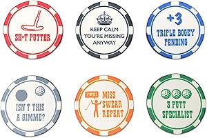 HORRIBLE BALLS Funny Golf Ball Marker Set Poker Chip Edition - Great Novelty Golf Gift For A Bad Putter