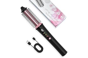 UKLISS Thermal Brush - Spazzola Elettrica per Capelli Senza Fili, 22 mm, con Spazzola per Ricci, Hot Brush, Hot Comb Professional Senza Fili Heated Brush Styler per Viaggi Volume Delle Radici