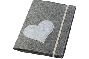 LUXDAG Mom's Organizer a forma di cuore per libretto sanitario e libretto sanitario (colore a scelta), in feltro, formato A5