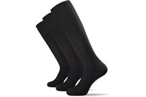 Tmani Football Socks Cushioned Wear Grip Socks Anti Slip, Blister Prevention Knee High Socks Moisture Wicking Athletic Football Basketball Hockey Sports Socks for Kid Men Women (3 Pairs)