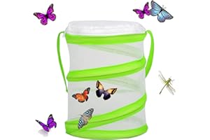 SOPSTUO Collapsible Bug Catcher Net, Insect and Butterfly Habitat Cage, Mini Insect Reproduction Mesh for Kids Insects Catching and Life Science Education, Easy to Observe